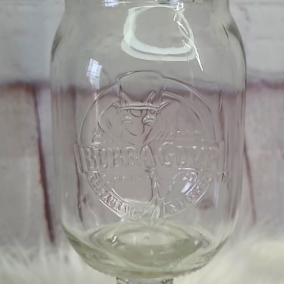 Bubba Gump Shrimp Co Company Glass Collectible Mason Jar Drinking Cup Fancy 9" - Picture 5 of 9